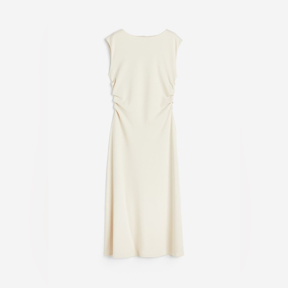 H&M Cream Gathered Dress